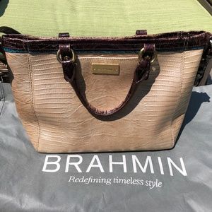 **2X HOST PICK***Brahmin Mini Arno Tote Tri Texture Shimmer - DON’T HESITATE!!